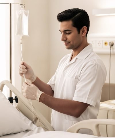 nurse-preparing-iv-drip